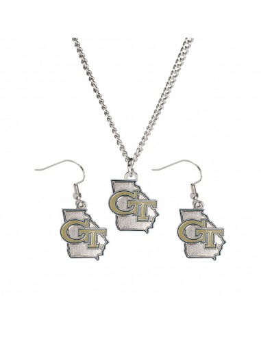 Georgia Tech Yellow Jackets Set-State Earrings/Necklace