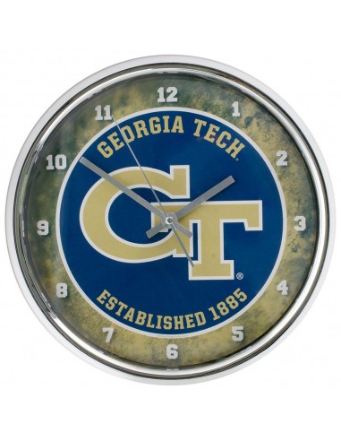 Georgia Tech Yellow Jackets Chrome Clock